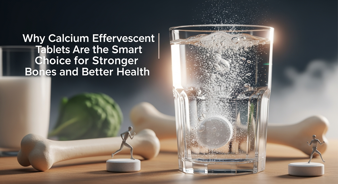Calcium effervescent tablets are an easy, quickly absorbed modern approach to providing a daily source of strength for healthy bones;